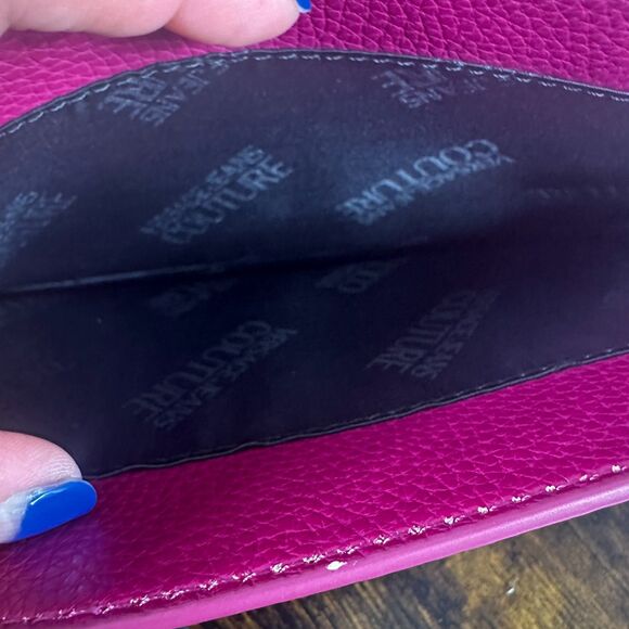 Versace Jeans Couture Pink Pebbled Gold Accent Crossbody Bag Purse Shoulder Hand - Picture 6 of 16